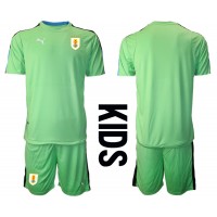 Dětský Fotbalový dres Uruguay Brankářské MS 2022 Domácí Krátký Rukáv (+ trenýrky)